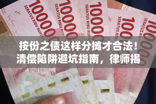 武汉按份之债这样分摊才合法！清偿陷阱避坑指南，律师揭秘关键条款