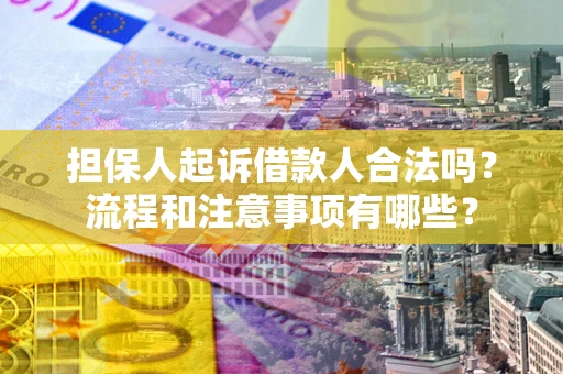 武汉担保人起诉借款人合法吗？流程和注意事项有哪些？