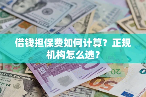 武汉借钱担保费如何计算？正规机构怎么选？