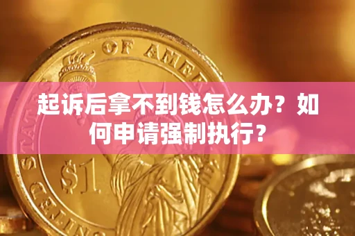 武汉起诉后拿不到钱怎么办？如何申请强制执行？