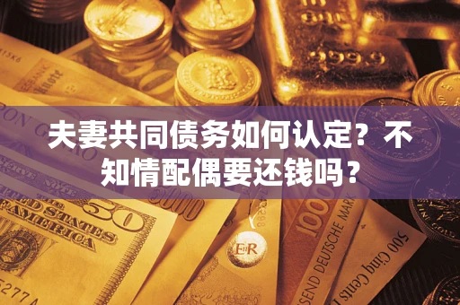 武汉夫妻共同债务如何认定？不知情配偶要还钱吗？