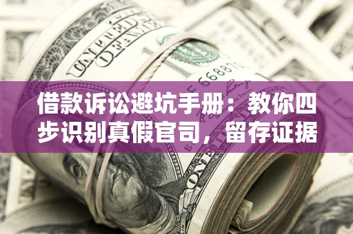 武汉借款诉讼避坑手册：教你四步识别真假官司，留存证据不踩雷