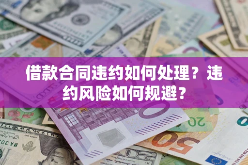 武汉借款合同违约如何处理？违约风险如何规避？