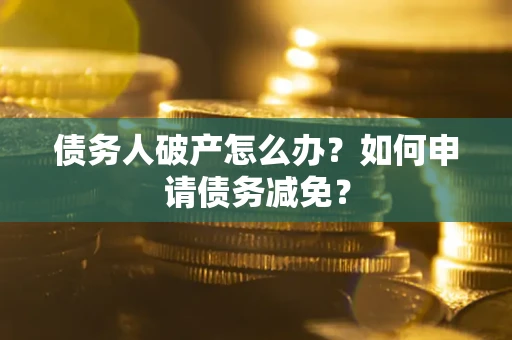 武汉债务人破产怎么办？如何申请债务减免？