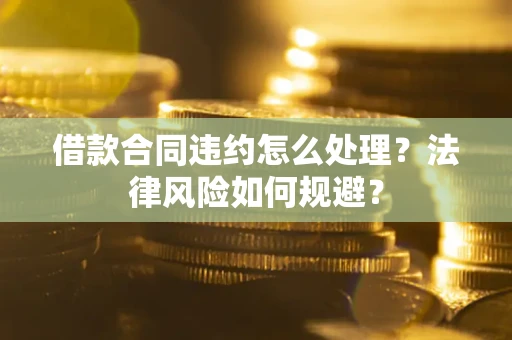 武汉借款合同违约怎么处理？法律风险如何规避？