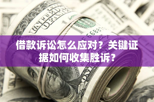 武汉借款诉讼怎么应对？关键证据如何收集胜诉？